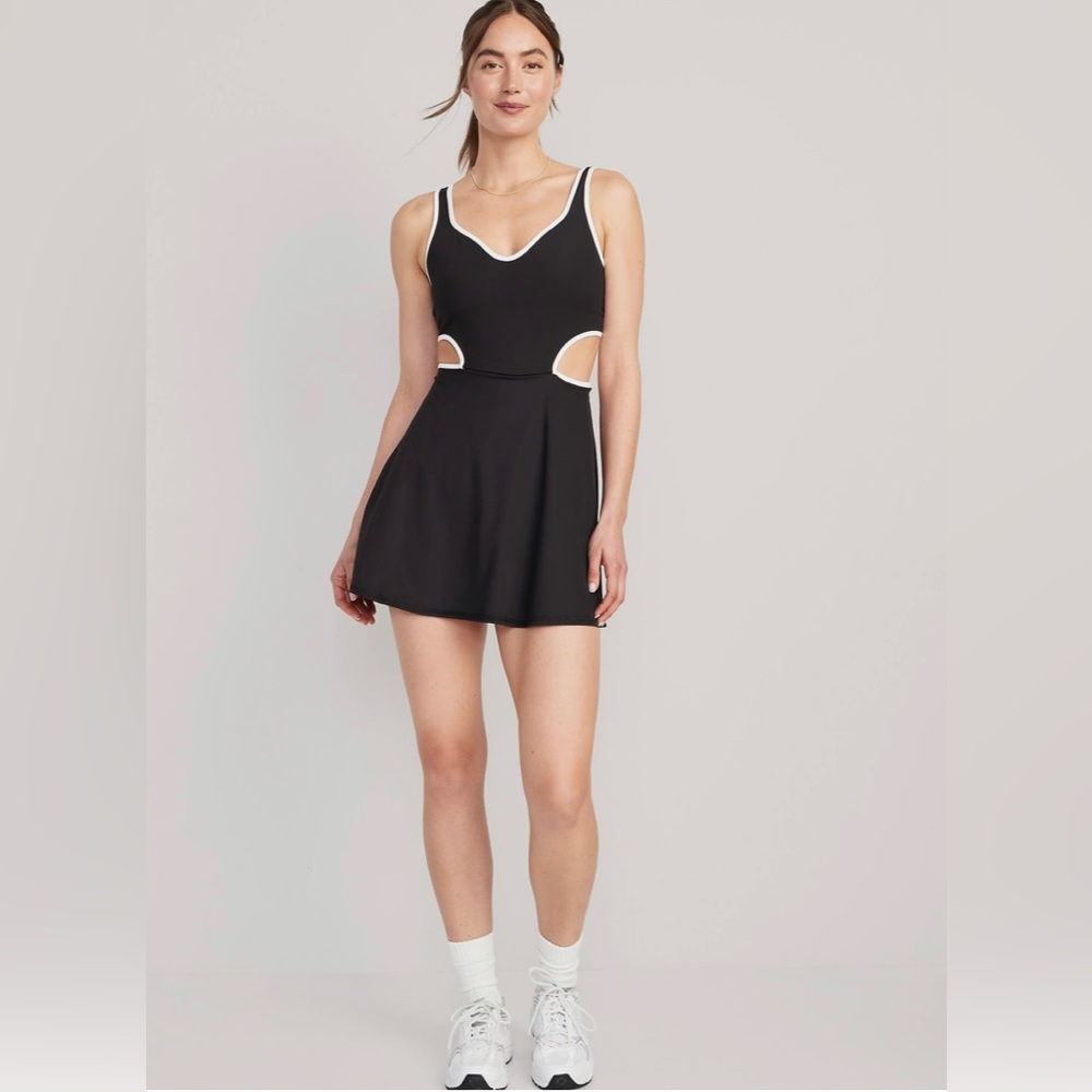 Old Navy PowerSoft Shelf-Bra Support Cutout Active Dress SZ XL